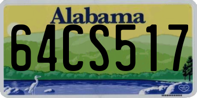 AL license plate 64CS517