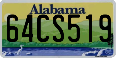 AL license plate 64CS519
