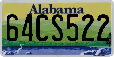 AL license plate 64CS522
