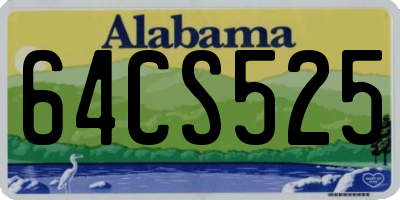 AL license plate 64CS525