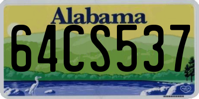 AL license plate 64CS537