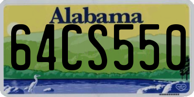 AL license plate 64CS550