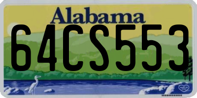 AL license plate 64CS553