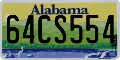 AL license plate 64CS554