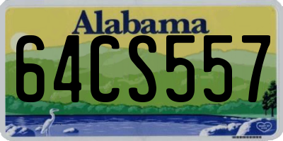 AL license plate 64CS557