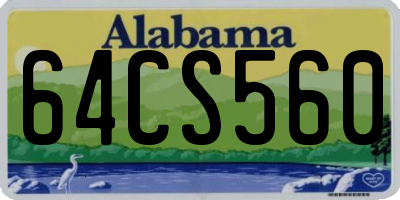 AL license plate 64CS560