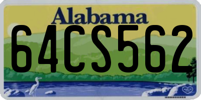 AL license plate 64CS562
