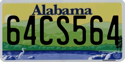 AL license plate 64CS564