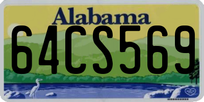 AL license plate 64CS569