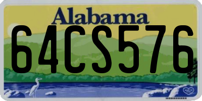 AL license plate 64CS576