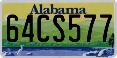 AL license plate 64CS577