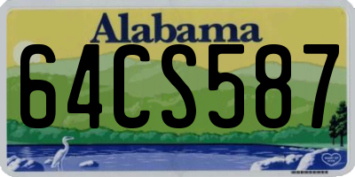 AL license plate 64CS587