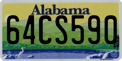AL license plate 64CS590