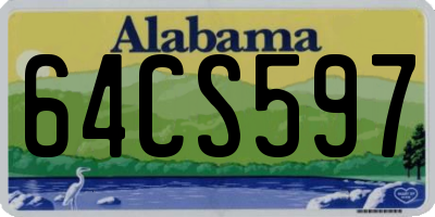 AL license plate 64CS597