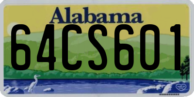 AL license plate 64CS601