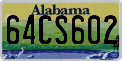 AL license plate 64CS602