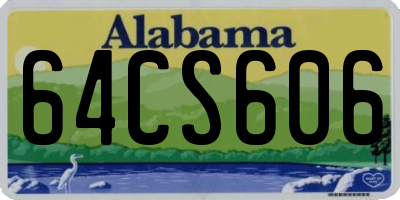 AL license plate 64CS606