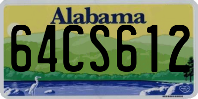 AL license plate 64CS612