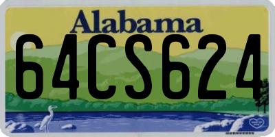 AL license plate 64CS624