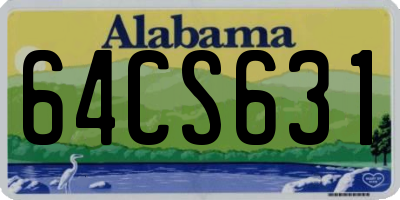 AL license plate 64CS631