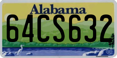 AL license plate 64CS632