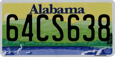AL license plate 64CS638