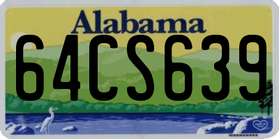 AL license plate 64CS639