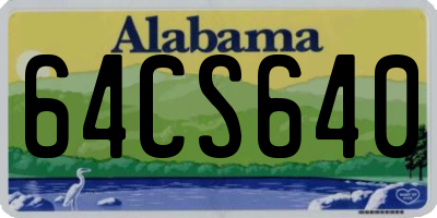AL license plate 64CS640