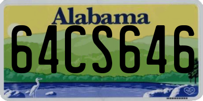 AL license plate 64CS646