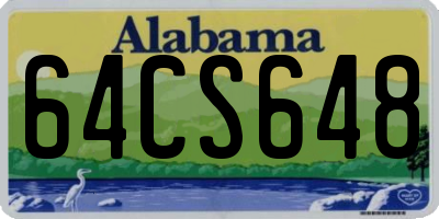 AL license plate 64CS648