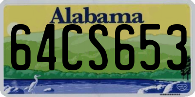 AL license plate 64CS653