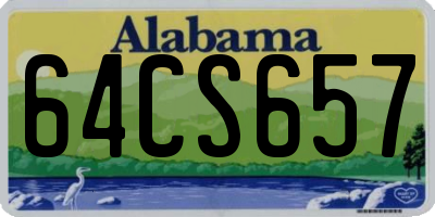 AL license plate 64CS657