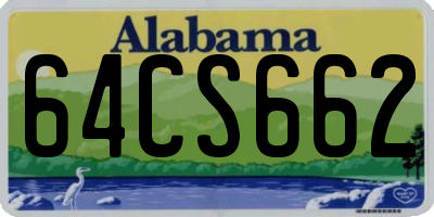 AL license plate 64CS662