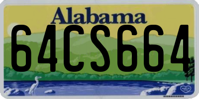 AL license plate 64CS664