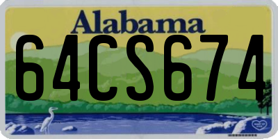 AL license plate 64CS674