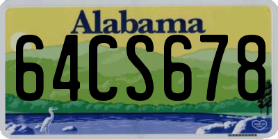 AL license plate 64CS678