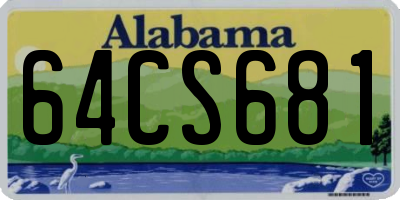 AL license plate 64CS681