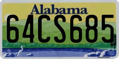 AL license plate 64CS685
