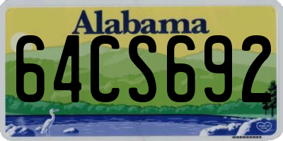 AL license plate 64CS692