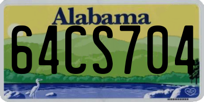 AL license plate 64CS704