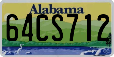 AL license plate 64CS712