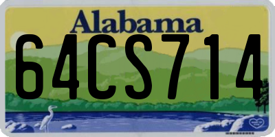 AL license plate 64CS714