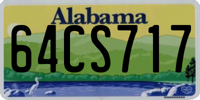 AL license plate 64CS717