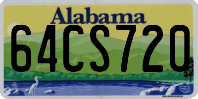 AL license plate 64CS720