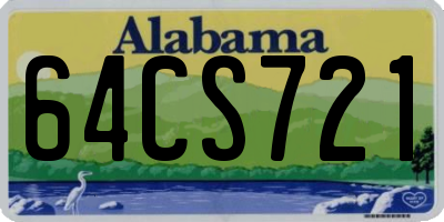 AL license plate 64CS721