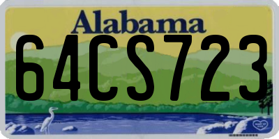 AL license plate 64CS723