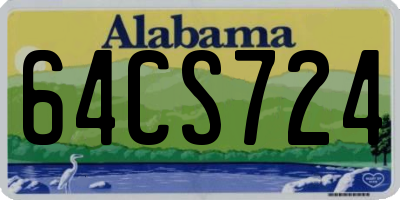 AL license plate 64CS724