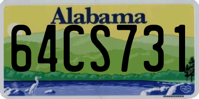 AL license plate 64CS731