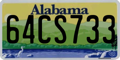 AL license plate 64CS733