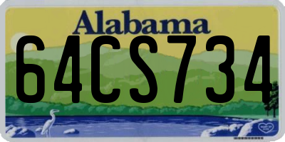 AL license plate 64CS734